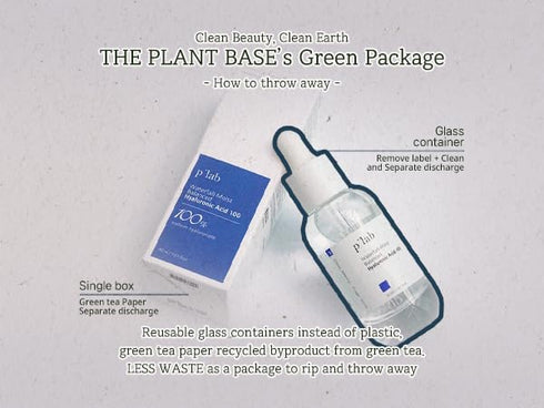 THE PLANT BASE Waterfall Moist Balanced Hyaluronic Acid Ampoule - 30ml / 1.01 Fl oz Korean Skincare