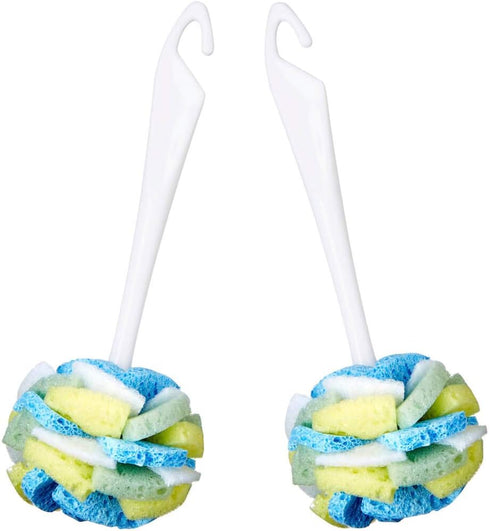 COMPAC HOME Dish Wand Plus - Cello, Foam & Scour Sponge Petals Brush for Cleaning Dishes, Pots, 2 Count
