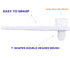 OASISGUEST Denture Cleaning Brush Set, T-Shaped Special Toothbrush, Hard Toothbrush for Denture Care (Blue, Red, White).
