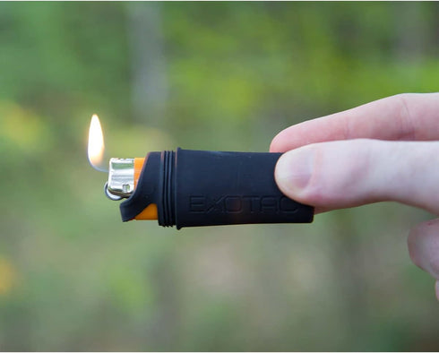 EXOTAC fireSLEEVE Waterproof Lighter Holder Case, No Lighter Included, Black