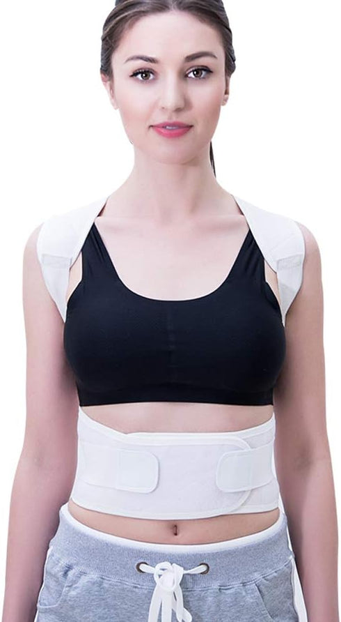 Thoracic Back Brace Posture Corrector - Magnetic Lumbar Support Belt for Back Pain Relief, Improve Thoracic Kyphosis,