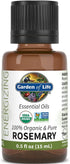 Garden of Life Essential Oil, Rosemary 15 ml - 100% USDA Organic & Pure, Undiluted for Diffuser, Aromatherapy