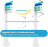 Toothbrush Travel Case Compatible with Philips Sonicare Electric Toothbrush & 6Pcs Reusable Head Covers (White)