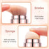 Bling Toman 4 in 1 Makeup Brushes Set - Mini Makeup Brush for Eyeshadow, Eye, Lip, Face, Concealing, Blush (Rose Gold)