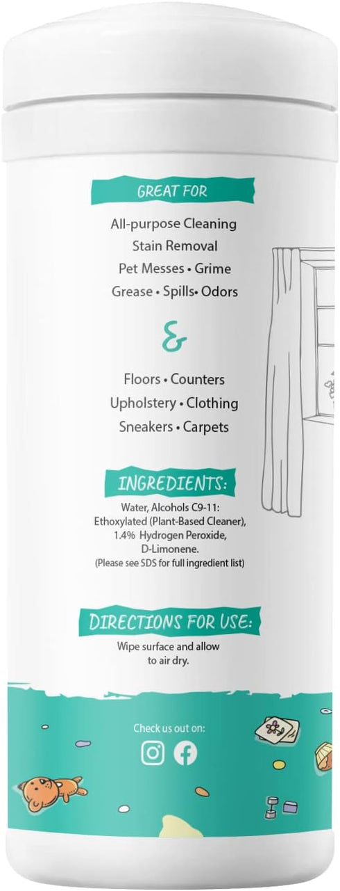 Hydrogen Peroxide Cleaning Wipes, All Purpose Cleaner and Stain Remover, Multipurpose for Kitchen, Bathroom, 3 Pack