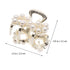 Mobestech 6pcs Hair Clips, Pearl Claw Clips with Rhinestones, Hair Barrettes for Women & Girls Hair Styling