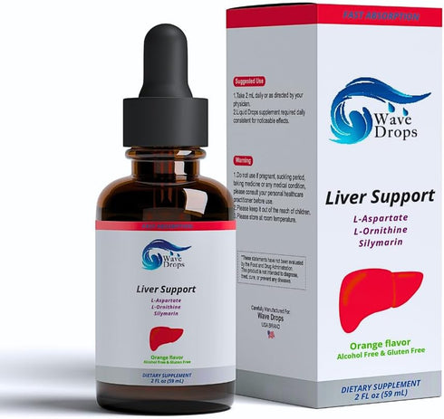 Liver Support Liquid Supplement - Herbal Detox & Repair Formula for Liver Cleanse, L-Ornithine L-Aspartate