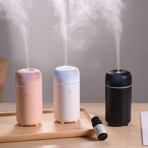 Car Diffuser Humidifier, Mini Portable Essential Oil Diffuser for Car, Home, Office, Bedroom (Pink)