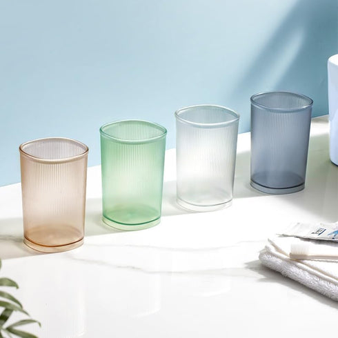Namzi 4 Shatter-Resistant,Reusable,2.36 2.36 4.13inch Blue Mouthwash Cups Piece,Simple Design,Thickened * *