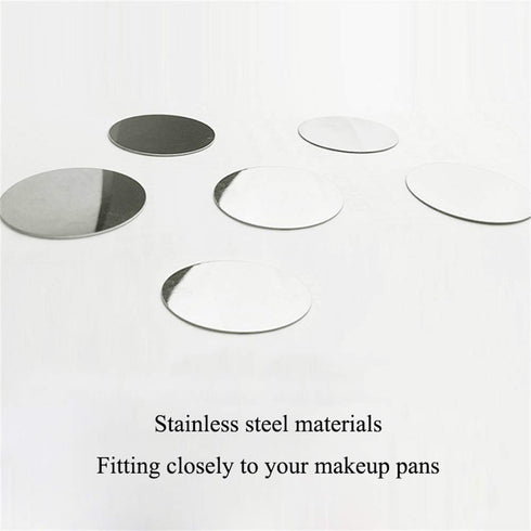 TUOKING Non-Magnetic Makeup Pans Metal Stickers for Blank Magnetic Makeup Palette, Diameter: 25mm