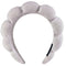 Spa Headbands for Washing Face or Makeup, Puffy Terry Cloth Hairband for Women, Gray