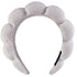 Spa Headbands for Washing Face or Makeup, Puffy Terry Cloth Hairband for Women, Gray
