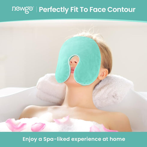 NEWGO Microwave Heating Pad for Face, Hot Cold Gel Ice Pack for Sinus Pressure Relief