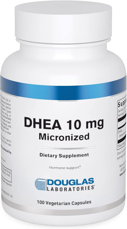 Douglas Laboratories DHEA 10 mg Capsules - Micronized for Hormone Balance, Immunity & Brain Health, 100 Vegetarian