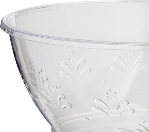 Blue Sky Simcha Collection Crystal Clear 6 Oz Plastic Bowls, 50 Count Disposable Elegance for Special Occasions