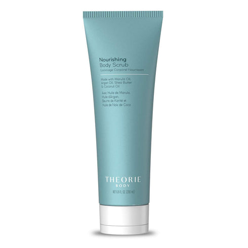 Theorie Nourishing and Exfoliating Body Scrub - 200mL Tube with Marula, Argan, Coconut Oil, Shea Butter & Vitamin E,