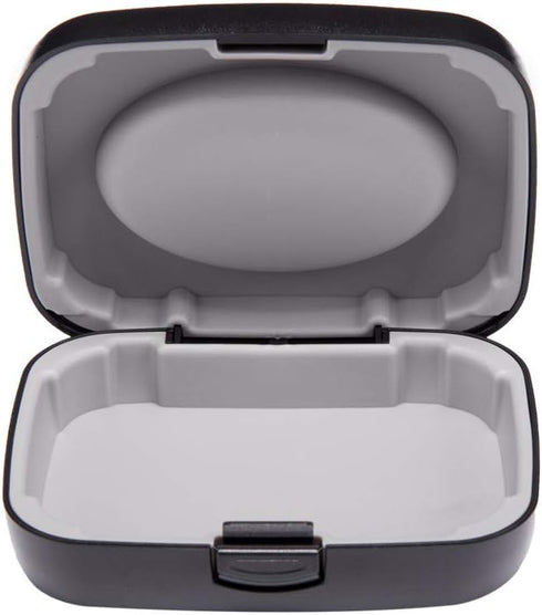 Hearing Aid Hard Case, Portable Protective Storage for BTE CIC IIC ITE (Black)
