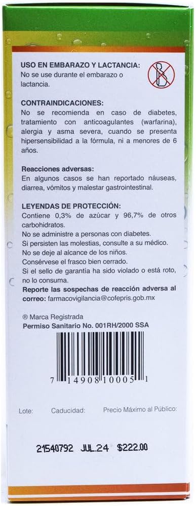 Generic Jarabe Eucalin Miel 240 Ml for TOS, Flemas y Resfriado Común, Green