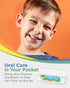 Unflavored Kids Floss - No Fluoride Dual Line Dental Floss Picks in Colorful Design, 300 Playground Dino & Travel Case