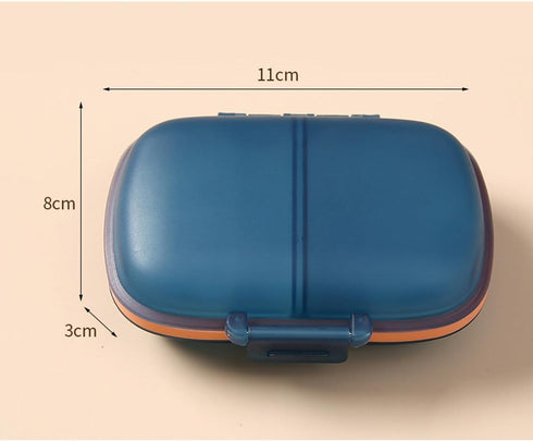 Leen4You Box,8 Pocket Travel Pill Organizer Compartments Moisture Proof Pill Case Portable Small Pocket Pill Container