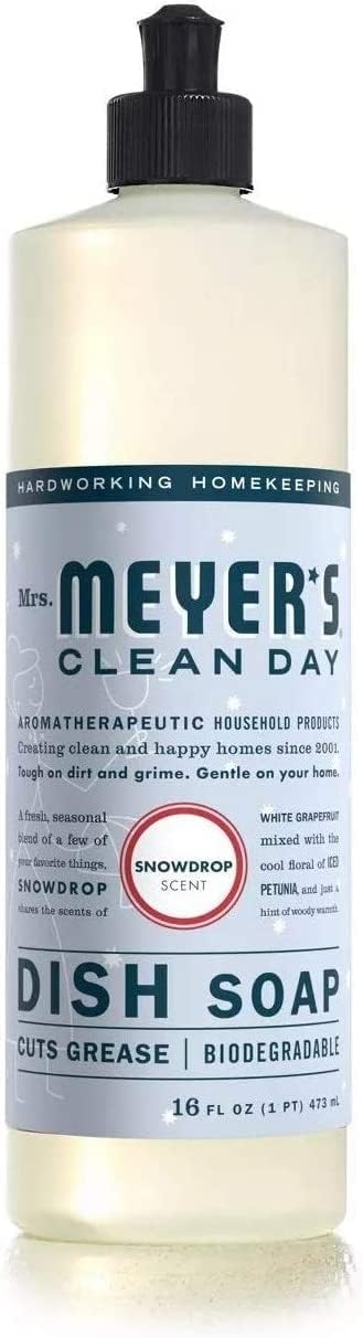 Set, 3 Mrs. MEYER'S Kitchen Dish Soap, Hand Soap, and Multi-Surface Cleaner, CT (Snowdrop)