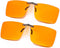 FONHCOO Clip-on Blue Light Blocking Glasses, 2 Pack Over Prescription Glasses, Anti Eyestrain for Computer Gamers