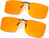 FONHCOO Clip-on Blue Light Blocking Glasses, 2 Pack Over Prescription Glasses, Anti Eyestrain for Computer Gamers
