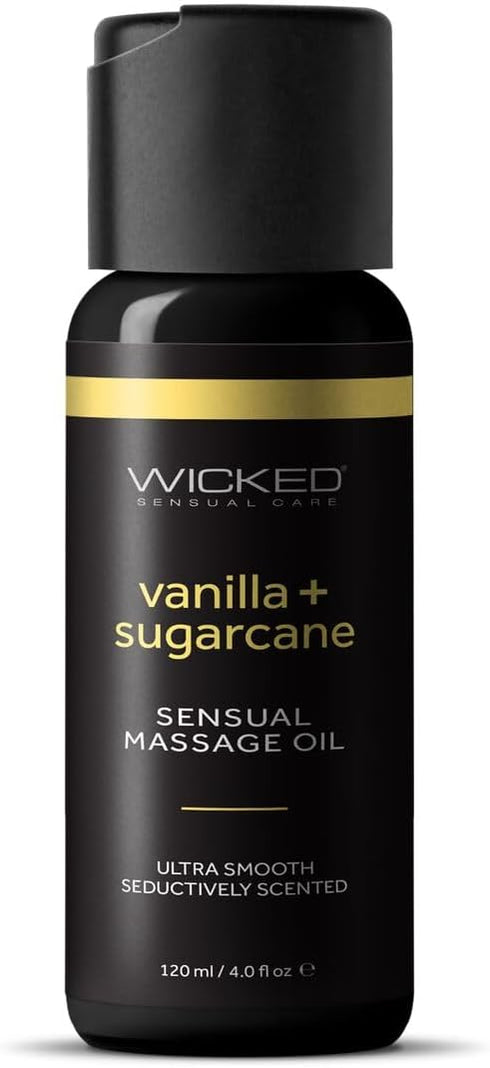 Wicked Sensual Care Vanilla & Sugarcane Massage Oil - 4 oz