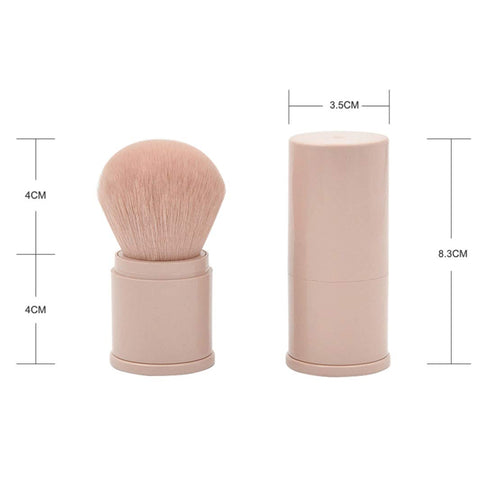 Retractable Powder Brushes, Professional Mineral Blending Kabuki Makeup Application Brush with Cover