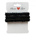 MAXFEEL 100% Pure Muberry Silk Hair Scrunchie - Small Silk Scrunchy Skinny Hair Ties, Black (3 Pack)