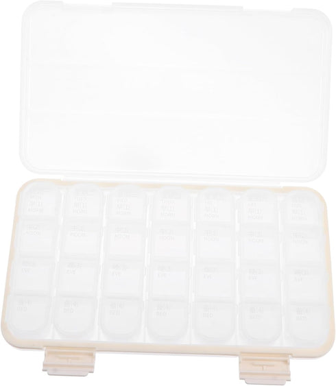 ORFOFE Cute Pill Container Compartments Portable Weekly Medicine Organizer Leakproof Easy to