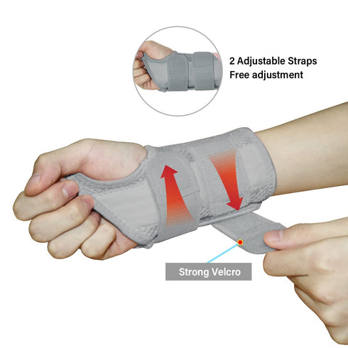 HYCOPROT Wrist Brace Night Sleep Support Splint with Adjustable Straps for Wrist Pain Relief, Carpal Tunnel, Arthritis