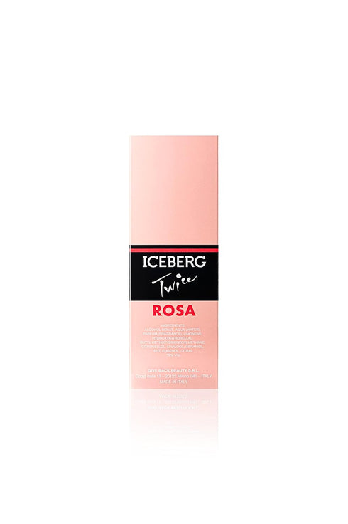 ICEBERG Twice ROSA - Woody Floral Musk Fragrance for Women, Fresh and Fruity EDT Spray Perfume - 4.2 Oz