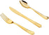 DaYammi 150 Pack Gold Disposable Silverware Set - 50 Forks, 50 Knives, 50 Spoons - Heavy Duty Plastic Cutlery for