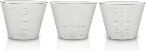 200ct, 1oz Flexible Graduated Measuring Medicine Cups, Non-Sterile, Semi-Clear, Easy Read
