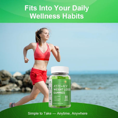 GummiesApple GummiesVegan, Gluten-Free60 Gummies ACV Wellness Cider Vinegar with Green Tea&Botanical ExtractsDaily