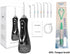 Water Dental Flosser Cordless for Teeth with Tongue Brush, 7 Nozzles, Portable Oral Irrigator, Rechargeable IPX7 Waterproof Mouth Rinse Machine, 3 Cleaning Modes (Black)