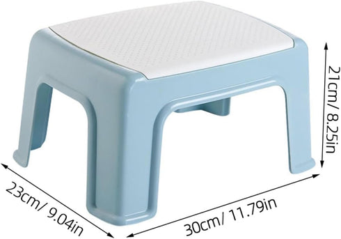 BESPORTBLE Plastic Stool Lightweight Footstool for Small Portable Footrest Sky-Blue Shock-Resistant Load-Bearing