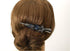Large Double Row Teeth Metal Duck Bill Clips - Rhinestone Flower Hair Barrettes with Teeth for Women and Girls (Grey)