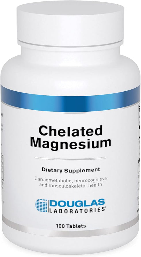 Douglas Laboratories Chelated Magnesium, Supports Energy Metabolism, Heart, 100 Tablets