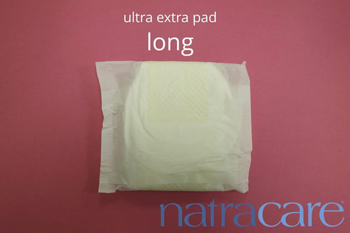 Natracare Ultra Extra Pads with Wings, Long, Individually Wrapped, 1 Pack of 8 Pads