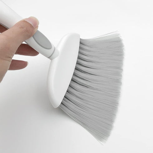 Mini Dustpan and Brush Set, Small Broom and Dustpan Set for Desk, Table, Home, Kitchen Necessities (Gray)