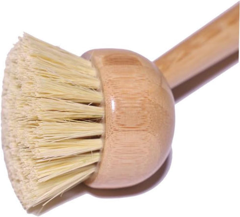 Zerodeko Wok Cleaning Tool, Wooden Dish Brush Kitchen Cleaning Sponge Bath Tub Scrubber