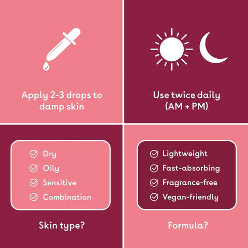 Q+A Hyaluronic Acid Facial Serum, Hydrating Serum for Healthy and Plump Skin, 30ml/1fl.oz