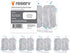 reserv 2" x 4" Rectangle Premium Re-Usable Self Adhesive Electrode Pads for TENS/EMS Unit (8 Electrodes)