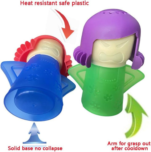Packed Microwave Steam Cleaner Make Your Heater Sanitary without Fussy or Heavy Duty,Angry-Mama Durable Plastic Kitchen