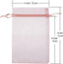 HRX Package 100pcs Blush Pink Organza Gift Bags, 4 x 6 inch Drawstring Jewelry Pouches for Party, Wedding, Baby Shower