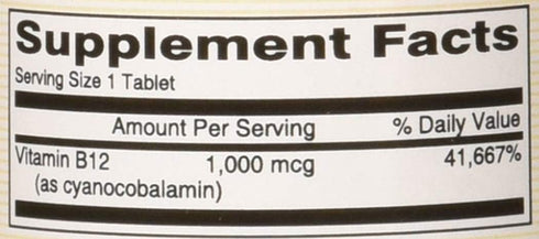 Mason Natural Vitamin B-12 1000mcg Sublingual Tablets - 100 Count