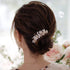 Unicra Bridal Hair Pins, Pack of 2 Rose Gold Crystal Flower Hair Accessories for Women and Girls Party Hair Clips