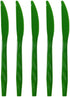 MiJefuYaJe Green Plastic Silverware 10 Pieces Green Disposable Silverware Heavy Duty, Utensil Sets,
